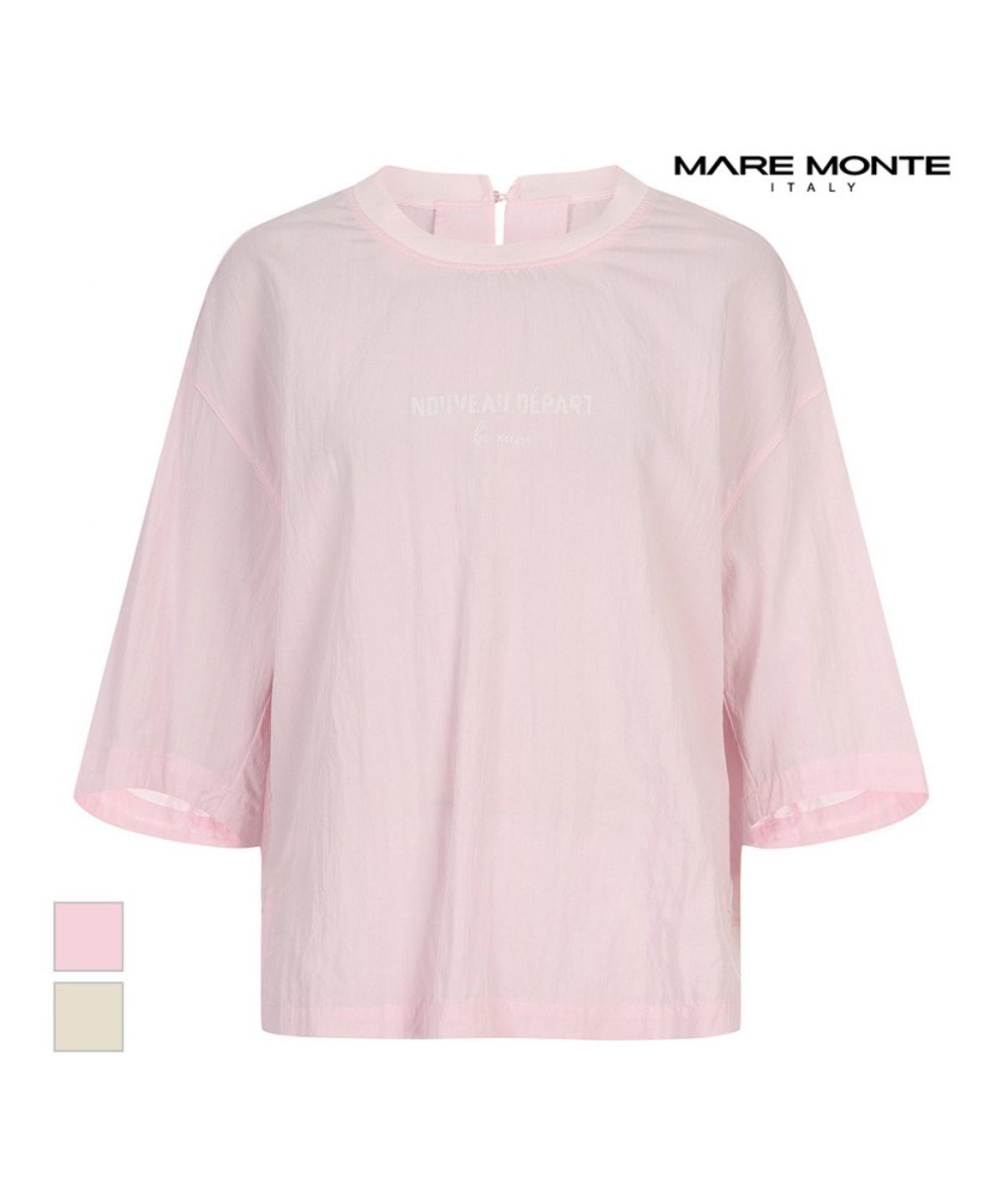 마레몬떼(MAREMONTE) 루즈핏 반팔 블라우스_M244MBL32S0