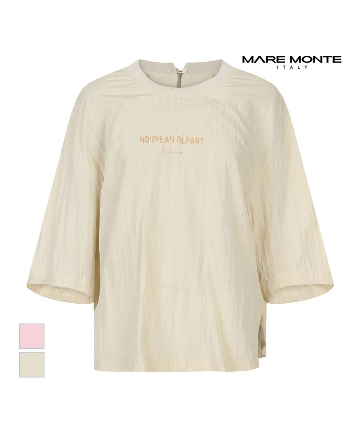 마레몬떼(MAREMONTE) 루즈핏 반팔 블라우스_M244MBL32S0