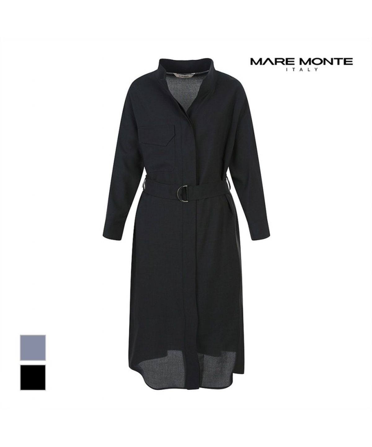 마레몬떼(MAREMONTE) 트임넥 벨티드 원피스_M244MOP26S0
