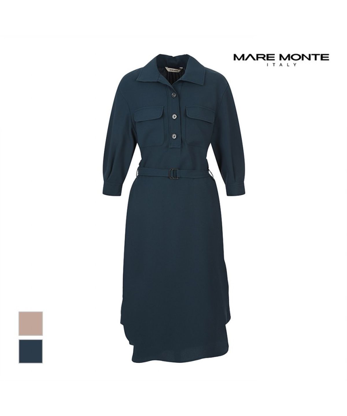 마레몬떼(MAREMONTE) 반오픈 셔츠원피스_M244MOP27S0
