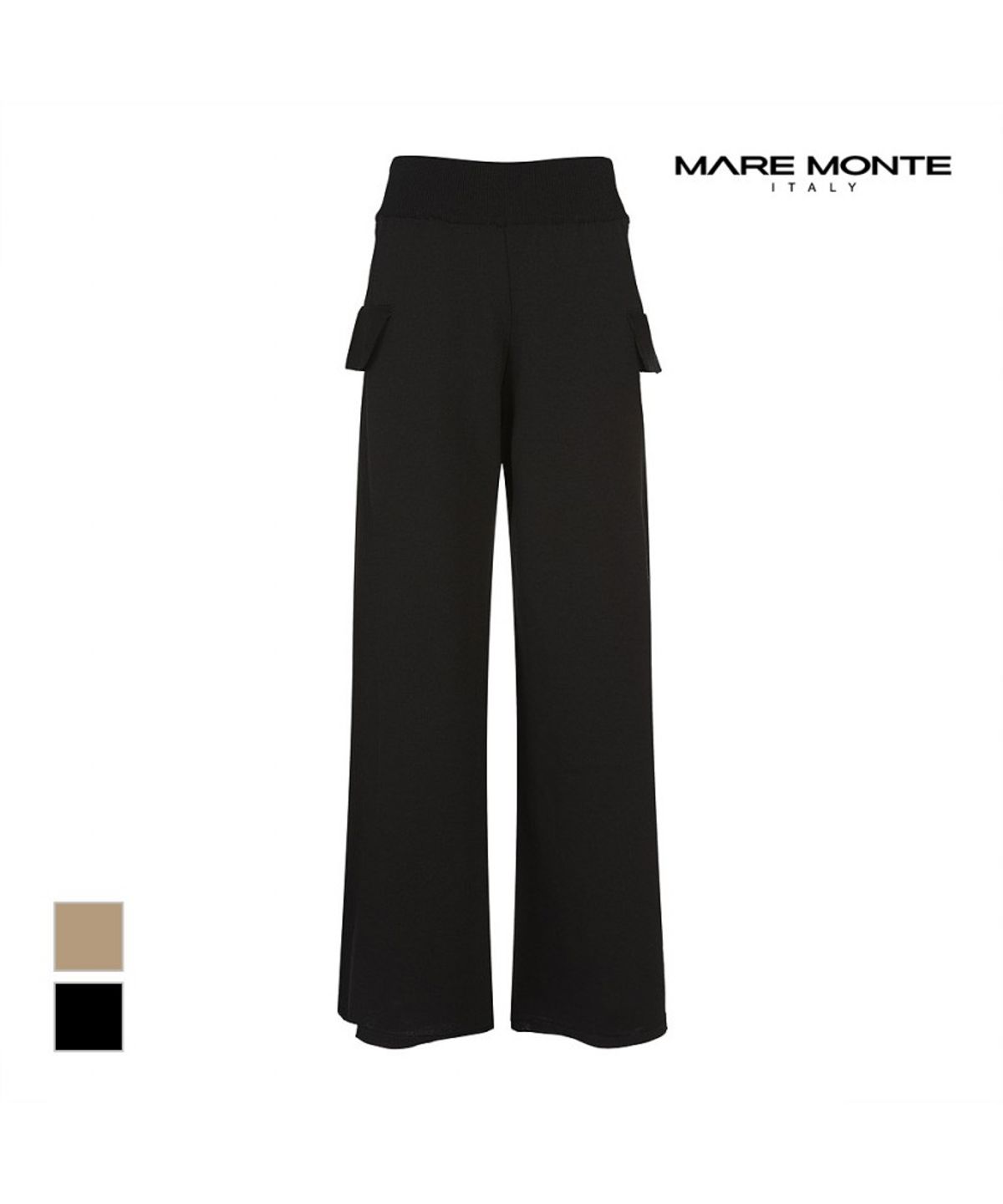 마레몬떼(MAREMONTE) 와이드핏 밴딩 니트팬츠_M244MSL33M0