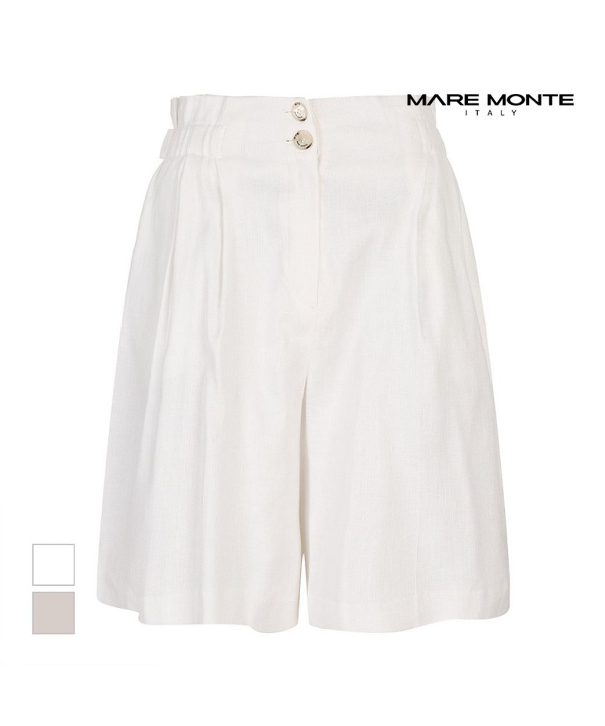 마레몬떼(MAREMONTE) 셋업 린넨블렌드 투턱반바지_M244MSL34S0