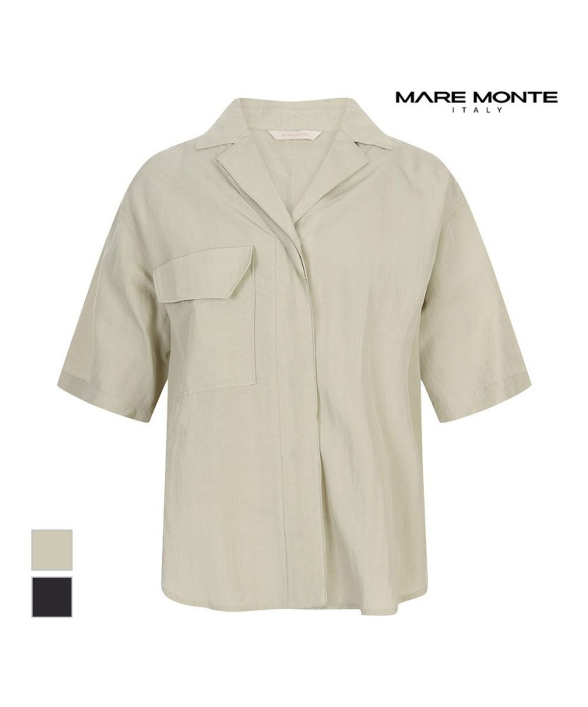 마레몬떼(MAREMONTE) 카라넥 반팔 블라우스_M245MBL43S0