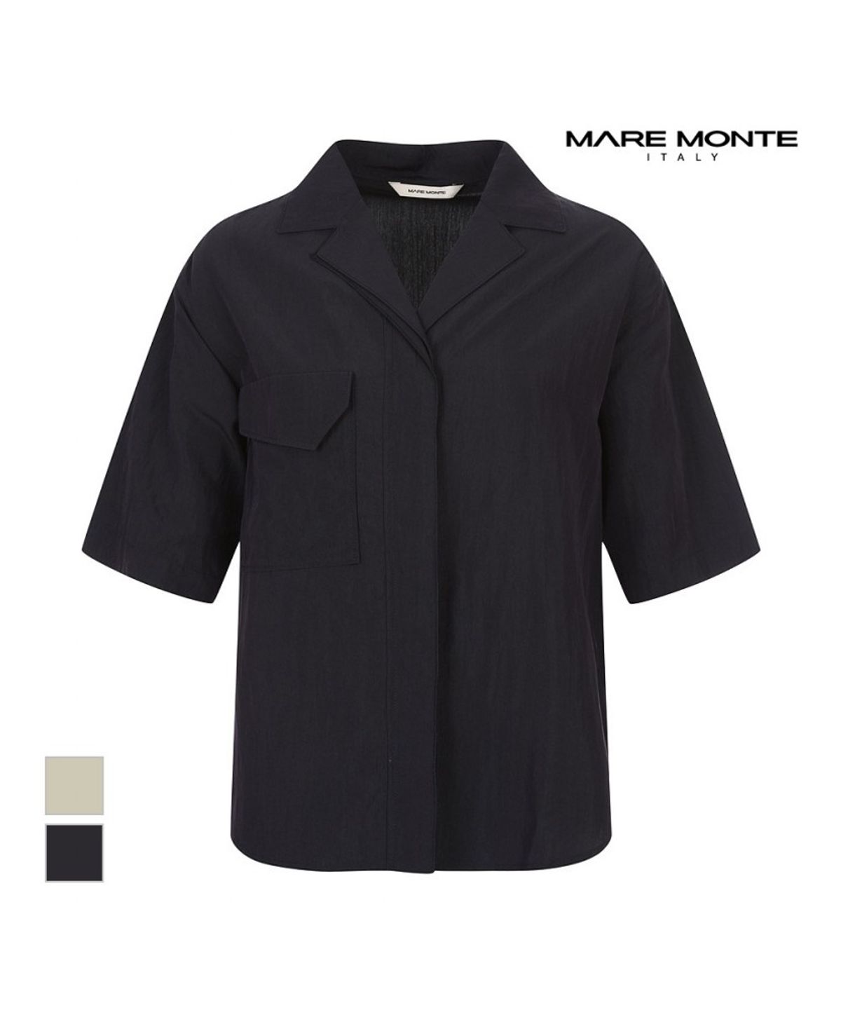 마레몬떼(MAREMONTE) 카라넥 반팔 블라우스_M245MBL43S0