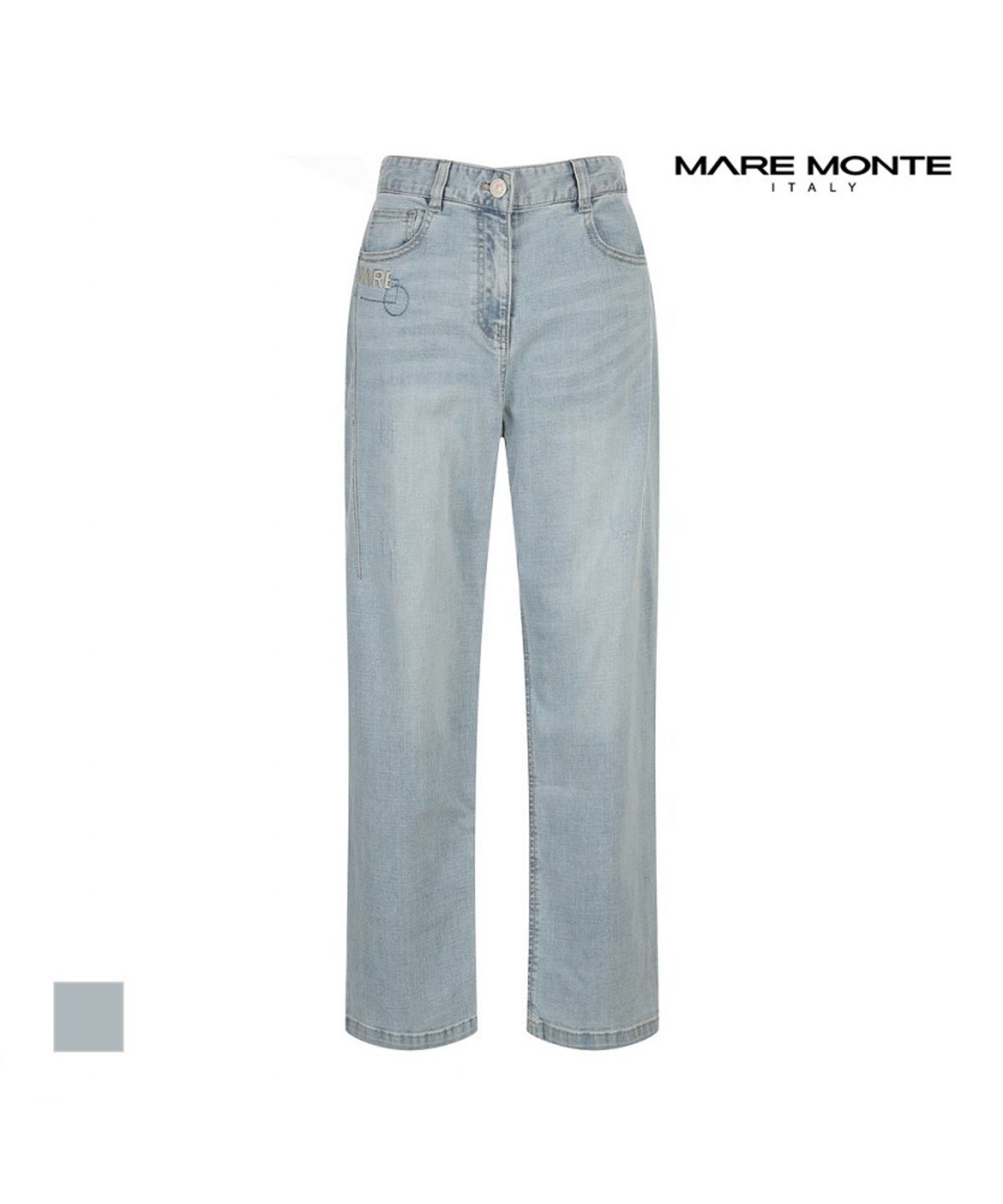 마레몬떼(MAREMONTE) 뒷밴딩 워싱 데님팬츠_M245MDN35P0