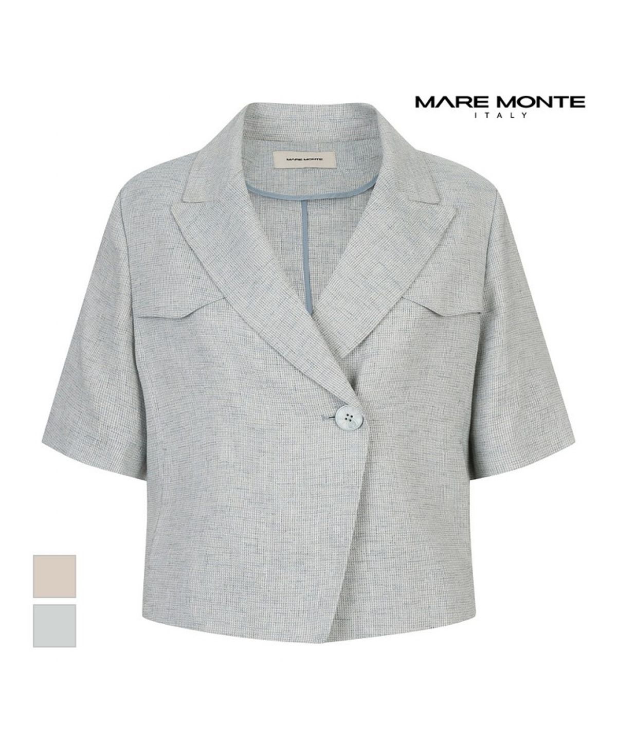 마레몬떼(MAREMONTE) 린넨 블렌드 반팔자켓_M245MJK41S0
