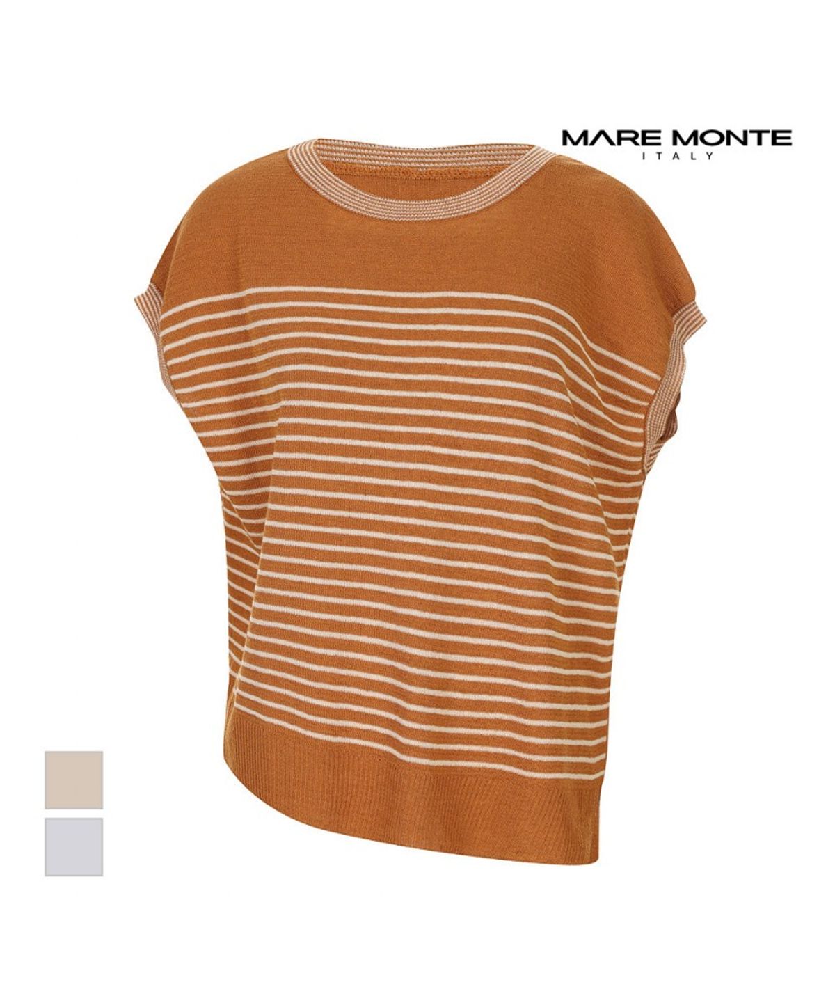 마레몬떼(MAREMONTE) 스트라이프 민소매 니트_M245MKT30P0