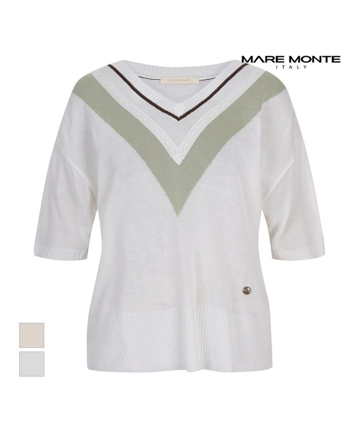 마레몬떼(MAREMONTE) 브이배색 니트_M245MKT31P0