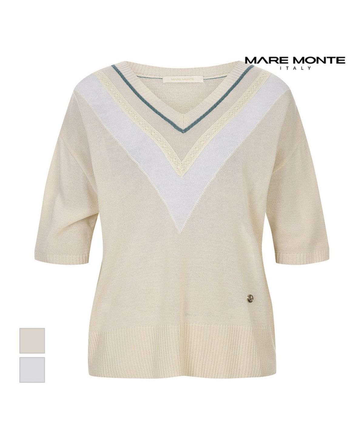 마레몬떼(MAREMONTE) 브이배색 니트_M245MKT31P0