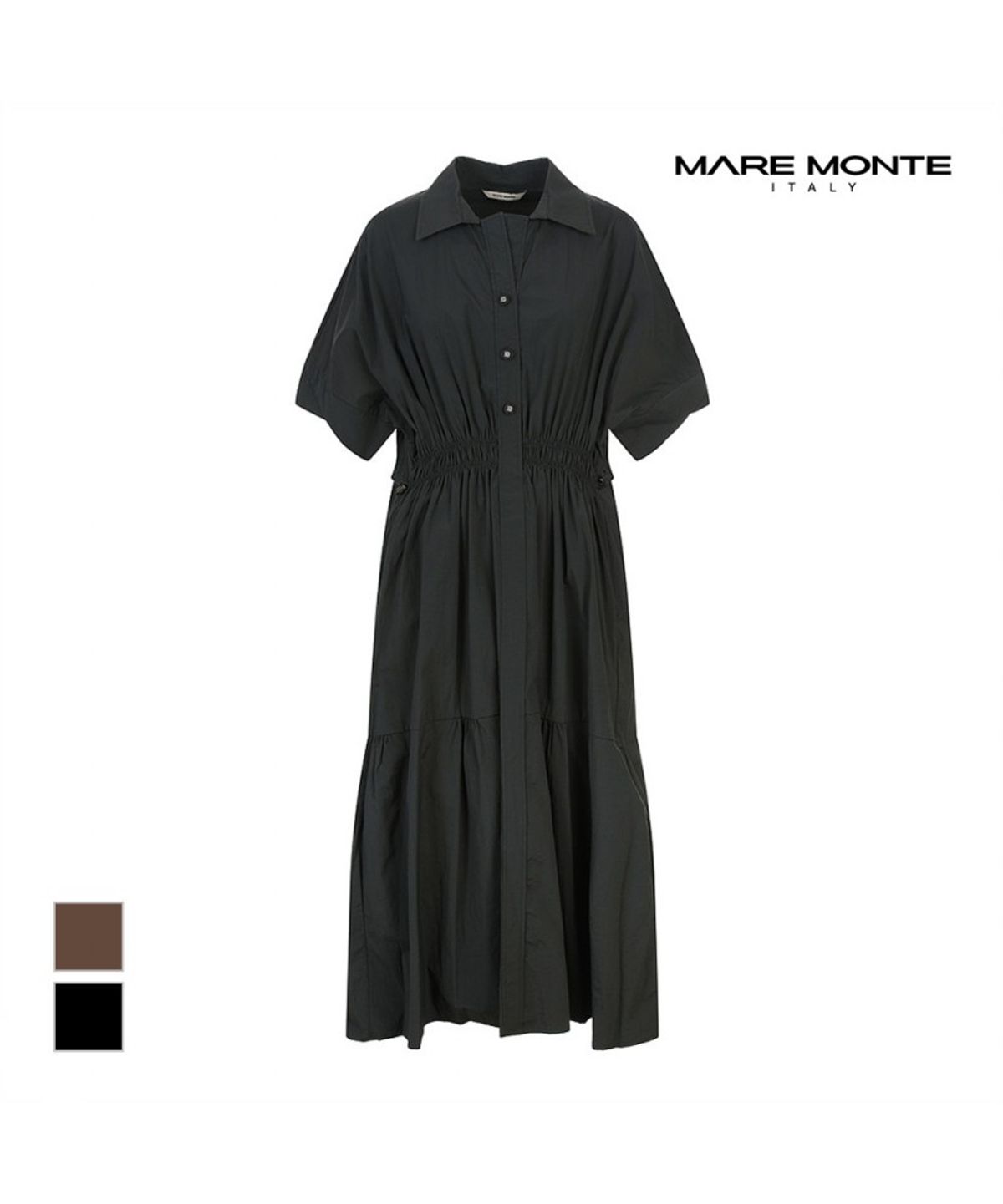 마레몬떼(MAREMONTE) 셔링 캉캉 원피스_M245MOP32S0