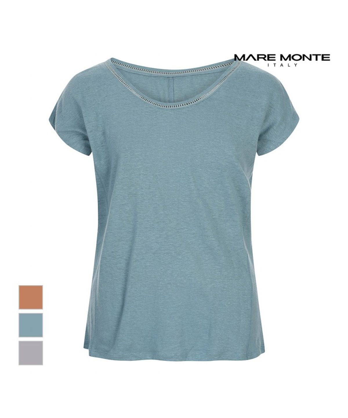마레몬떼(MAREMONTE) 브이넥 슬럽티셔츠_M245MTS38P0