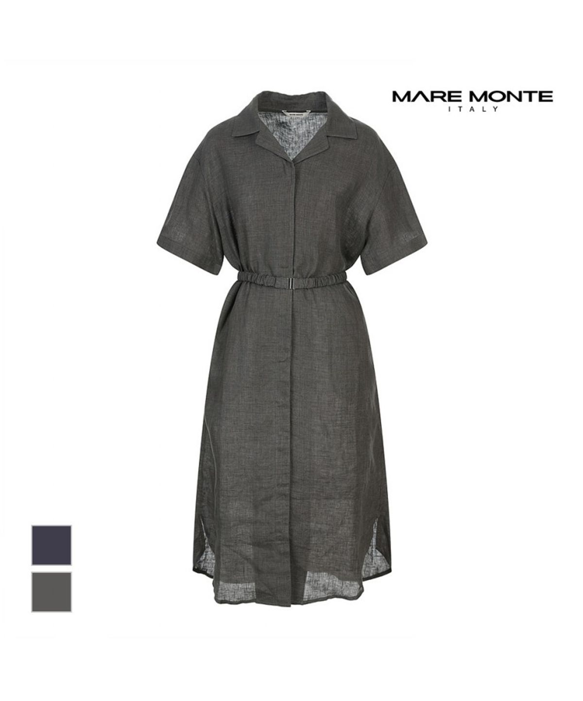 마레몬떼(MAREMONTE) 백플랩벨티드 원피스_M246MOP47P0