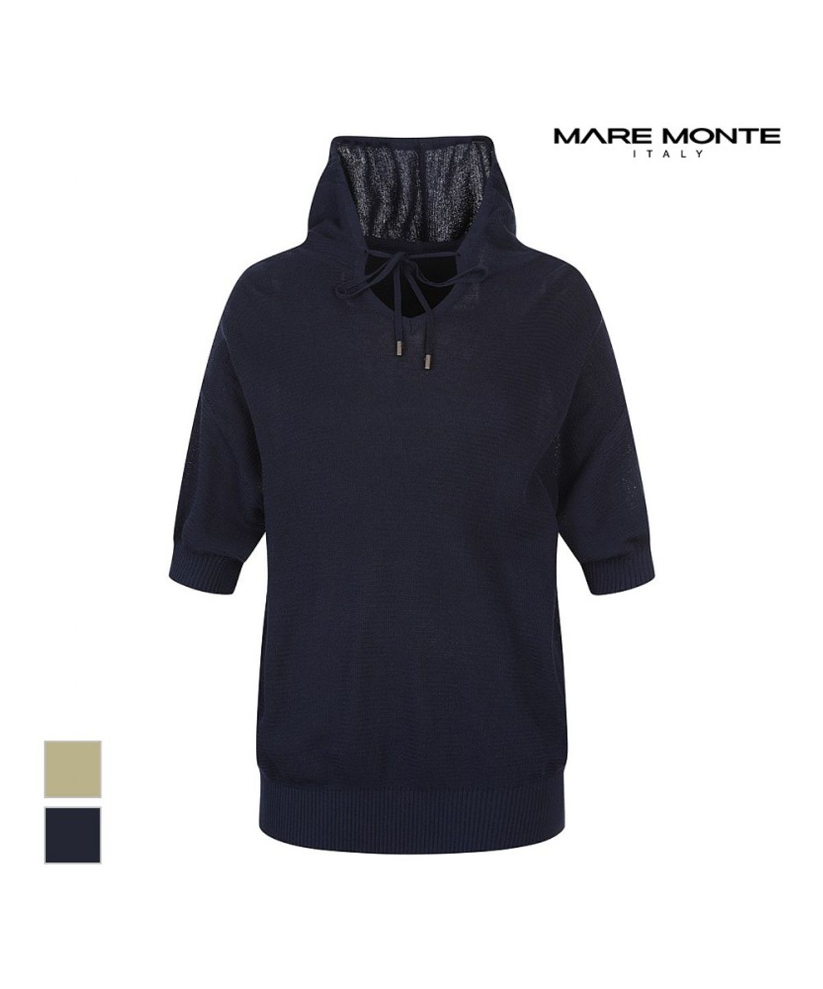 마레몬떼(MAREMONTE) 후드넥 반팔 니트_M247MKT15M0