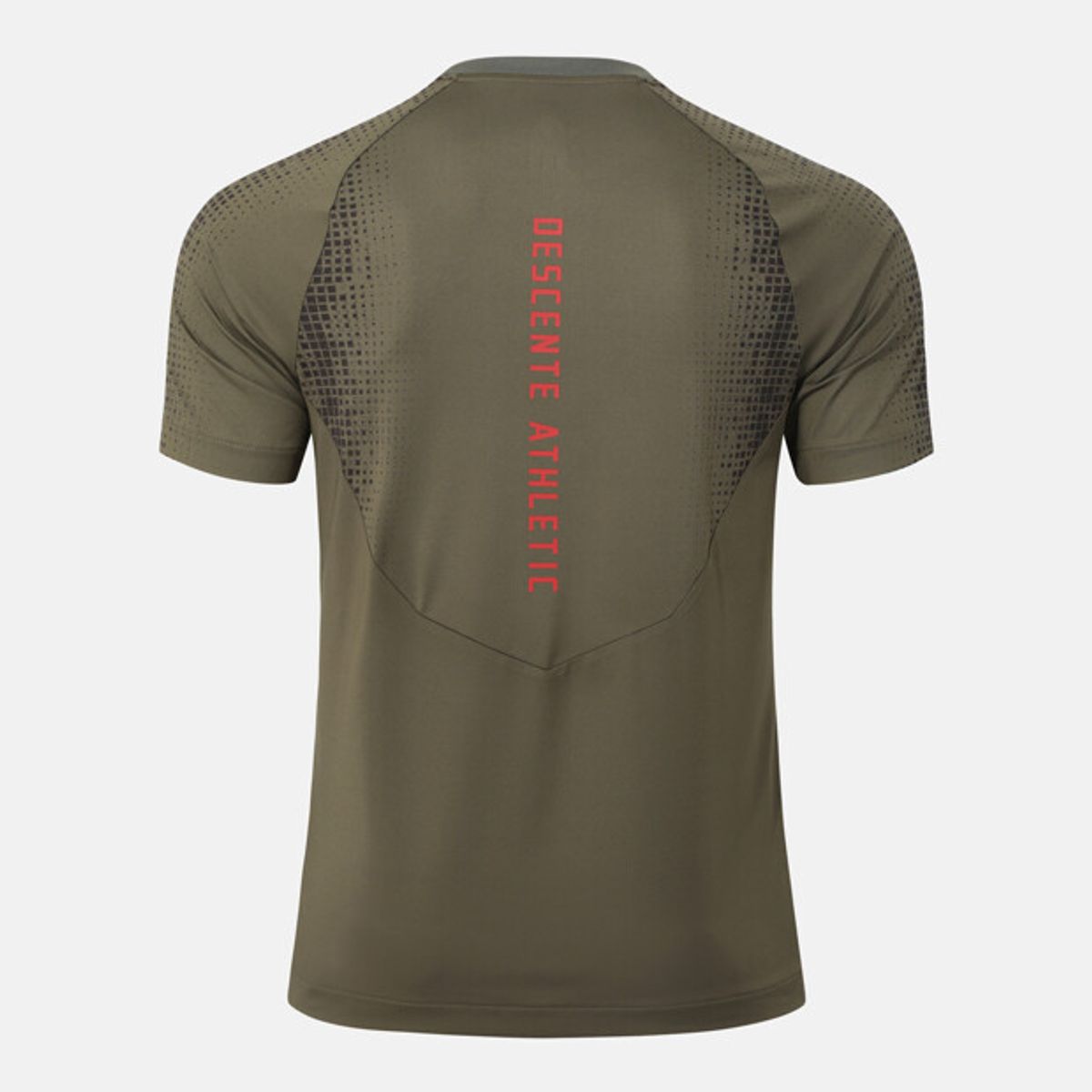 데상트(DESCENTE) 남성 백그래픽 반팔 티셔츠 카키 SR321TTS77