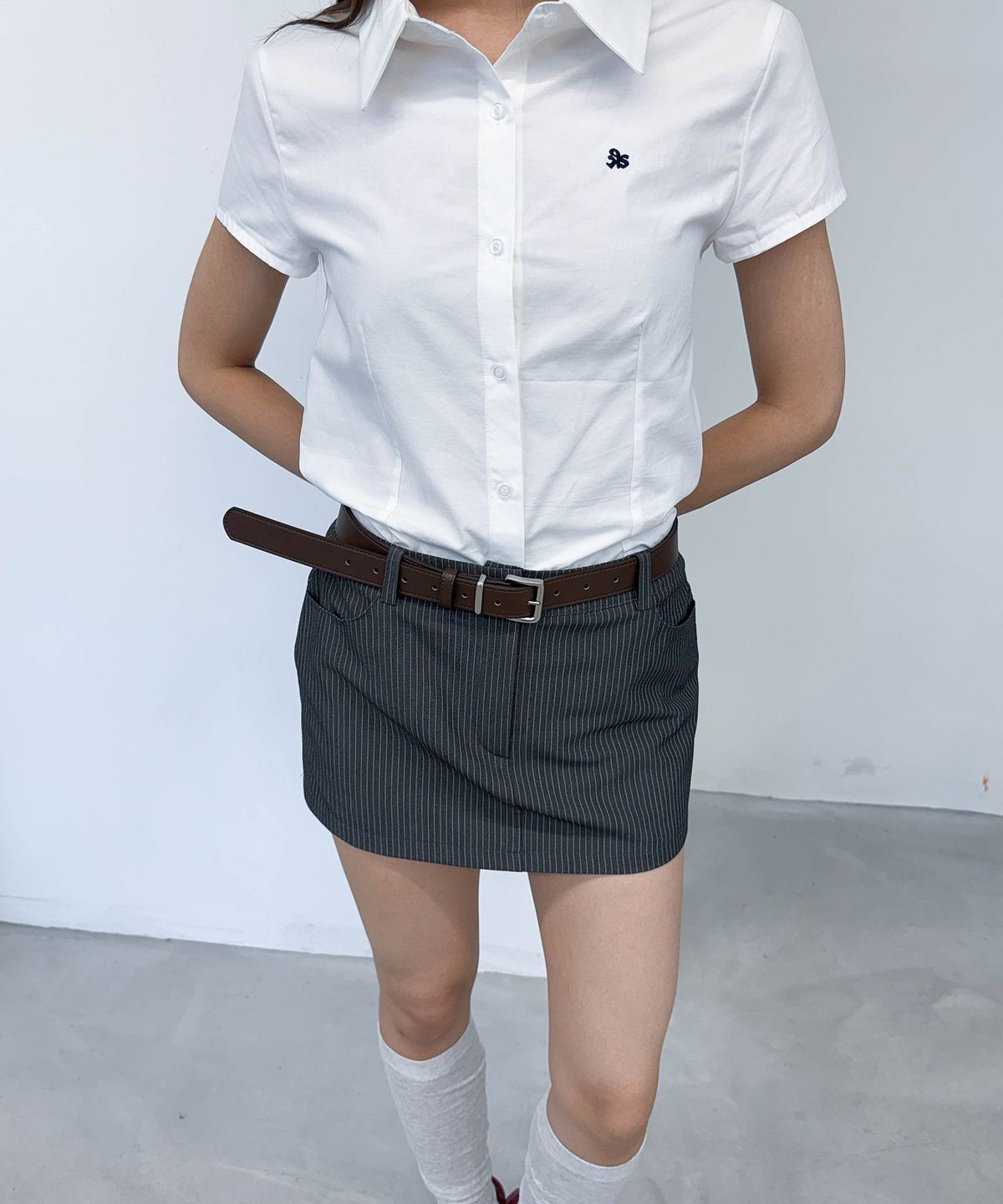 칙스(CHICKS) CKS 스탠다드 슬림핏 반팔 셔츠 아이