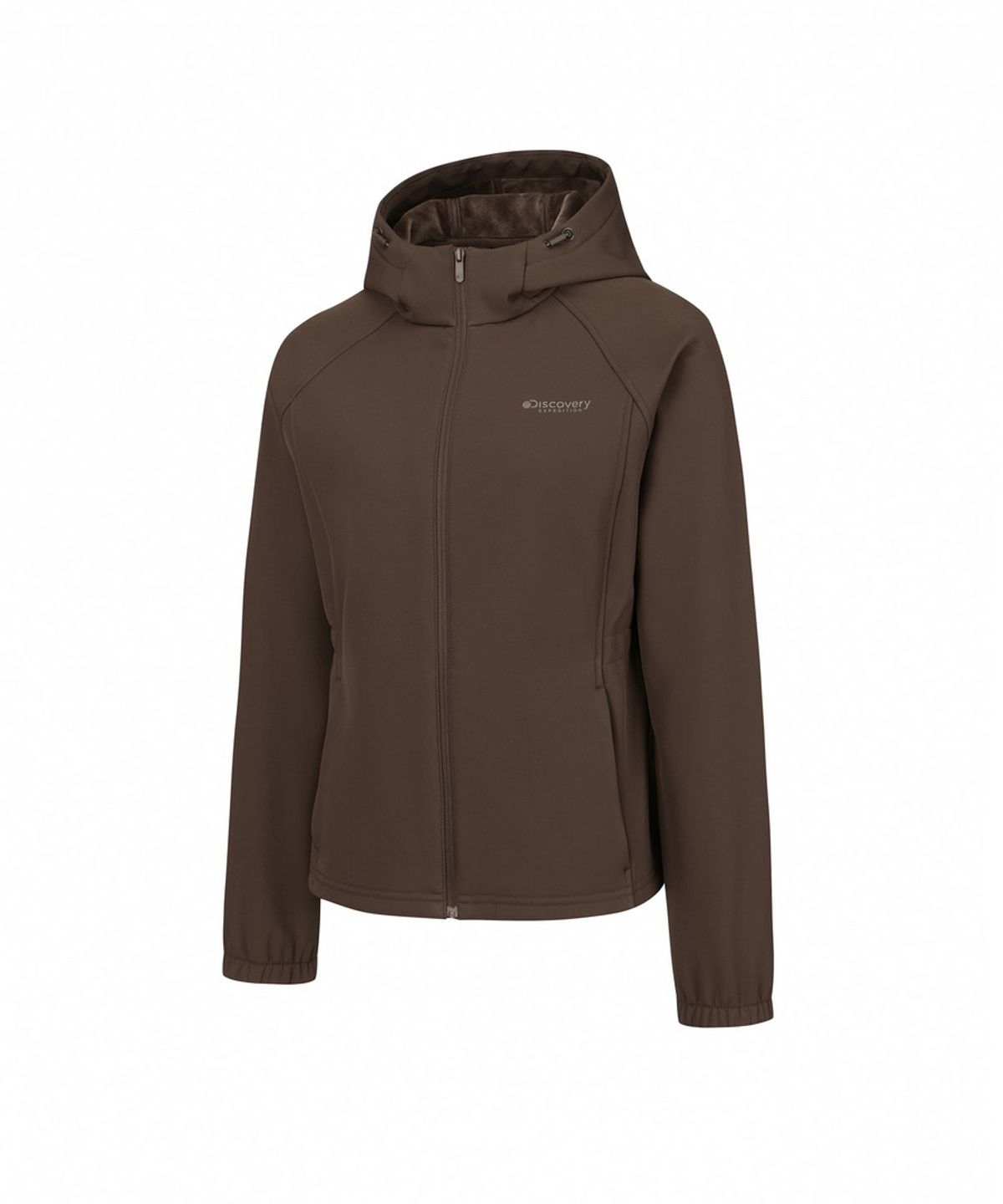 디스커버리 익스페디션(DISCOVERY EXPEDITION) 여성 2L 본딩 기모 후드 자켓 (SET-UP) (Brown)