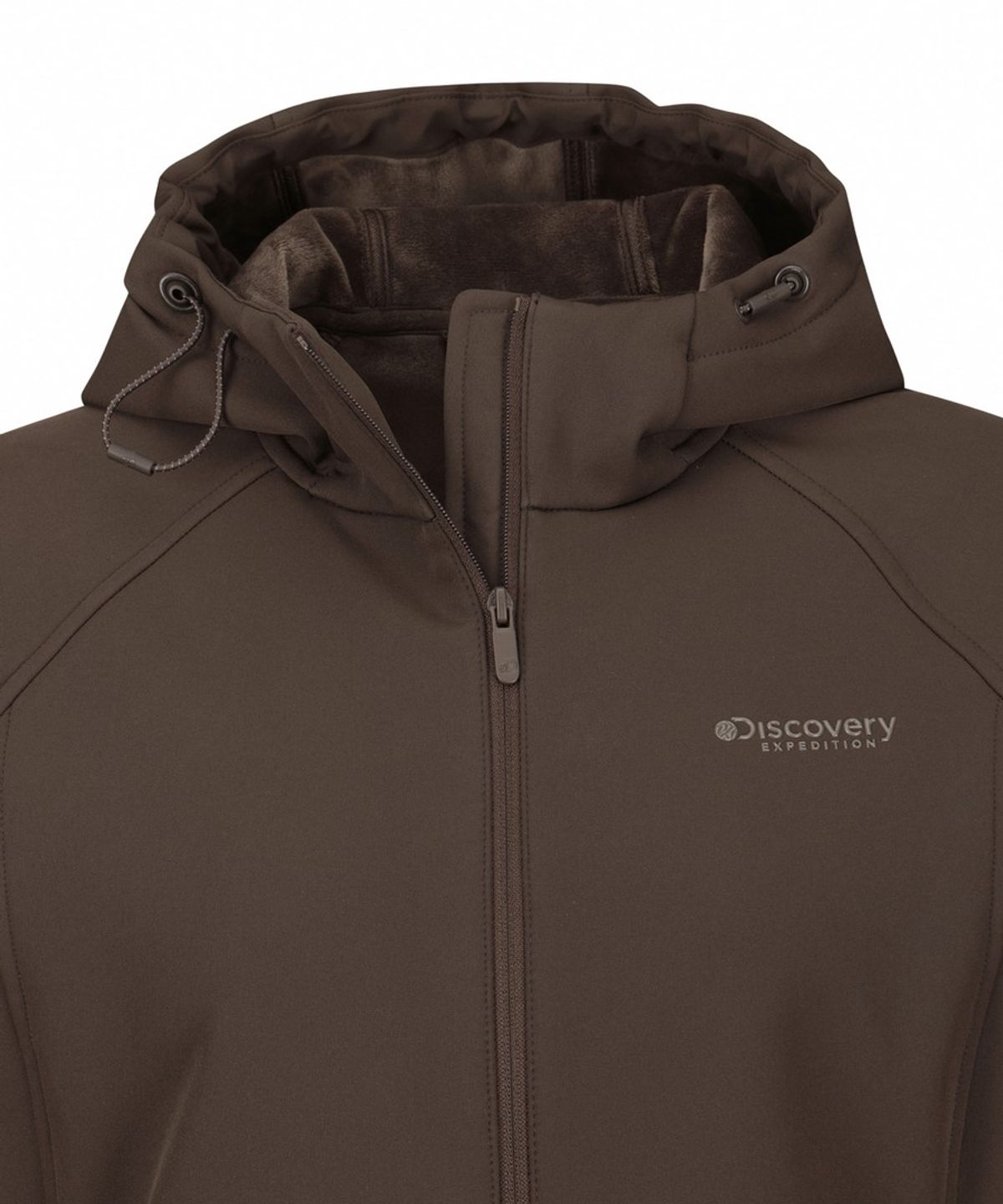 디스커버리 익스페디션(DISCOVERY EXPEDITION) 여성 2L 본딩 기모 후드 자켓 (SET-UP) (Brown)