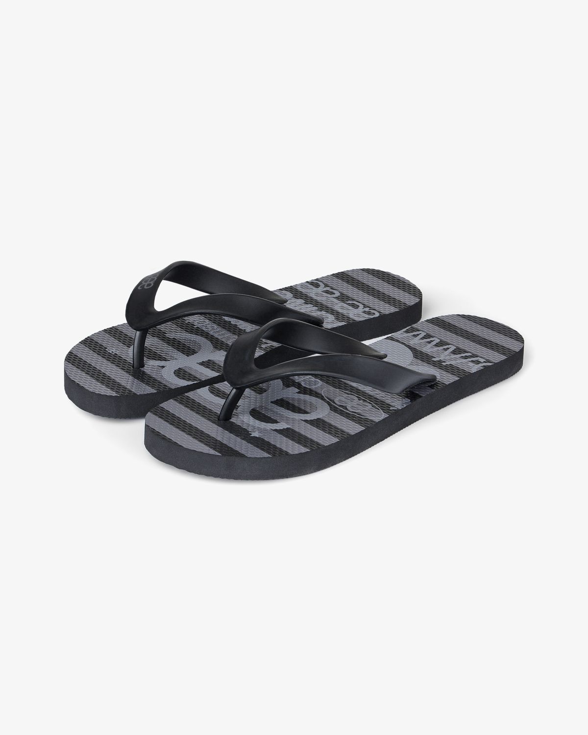 에이이에이이(AEAE) WEB LOGO STRIPE FLIP FLOP [BLACK]