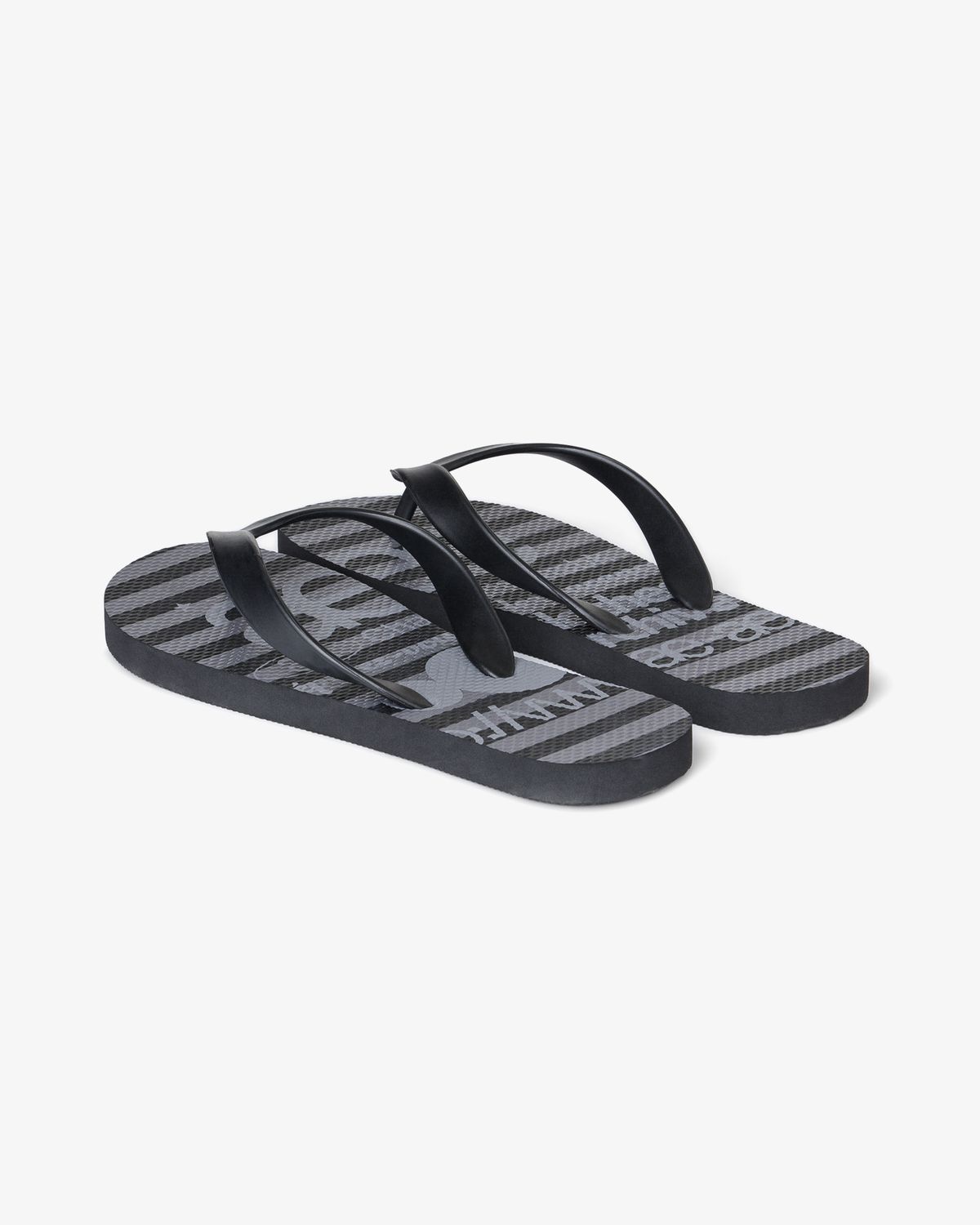 에이이에이이(AEAE) WEB LOGO STRIPE FLIP FLOP [BLACK]