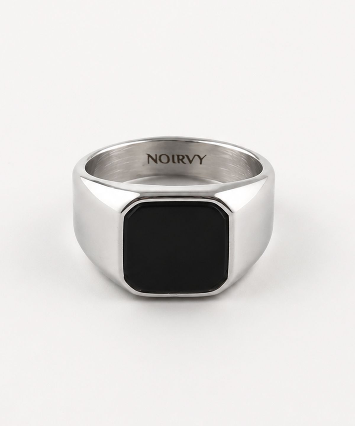 노이르비(NOIRVY) NR-301 블랙 오닉스 스퀘어 시그넷 링