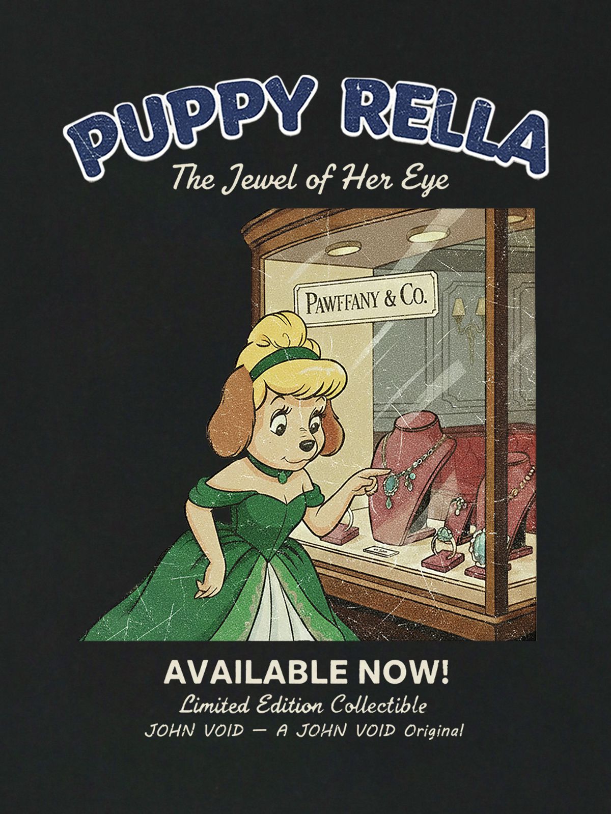 세이브어독(SAVE A DOG) PUPPYRELLA JEWEL HALF-SLEEVE T-SHIRT (KIDS & UNISEX SIZE ~5XL)