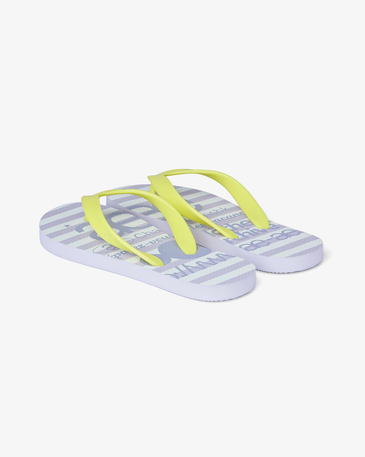 에이이에이이(AEAE) WEB LOGO STRIPE FLIP FLOP [LAVENDER]