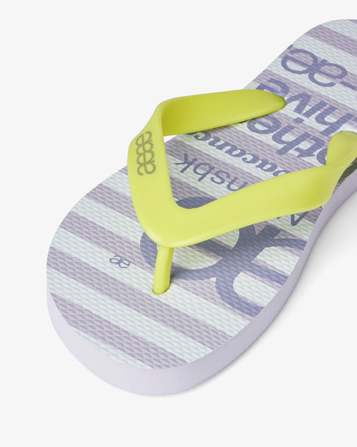 에이이에이이(AEAE) WEB LOGO STRIPE FLIP FLOP [LAVENDER]