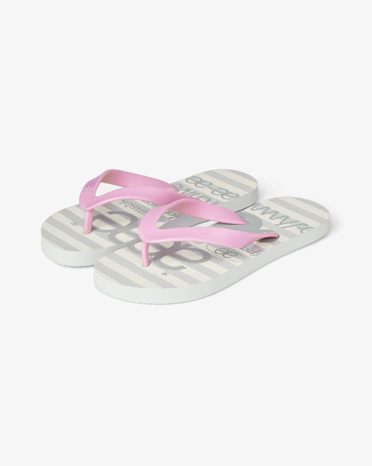 에이이에이이(AEAE) WEB LOGO STRIPE FLIP FLOP [GREY]