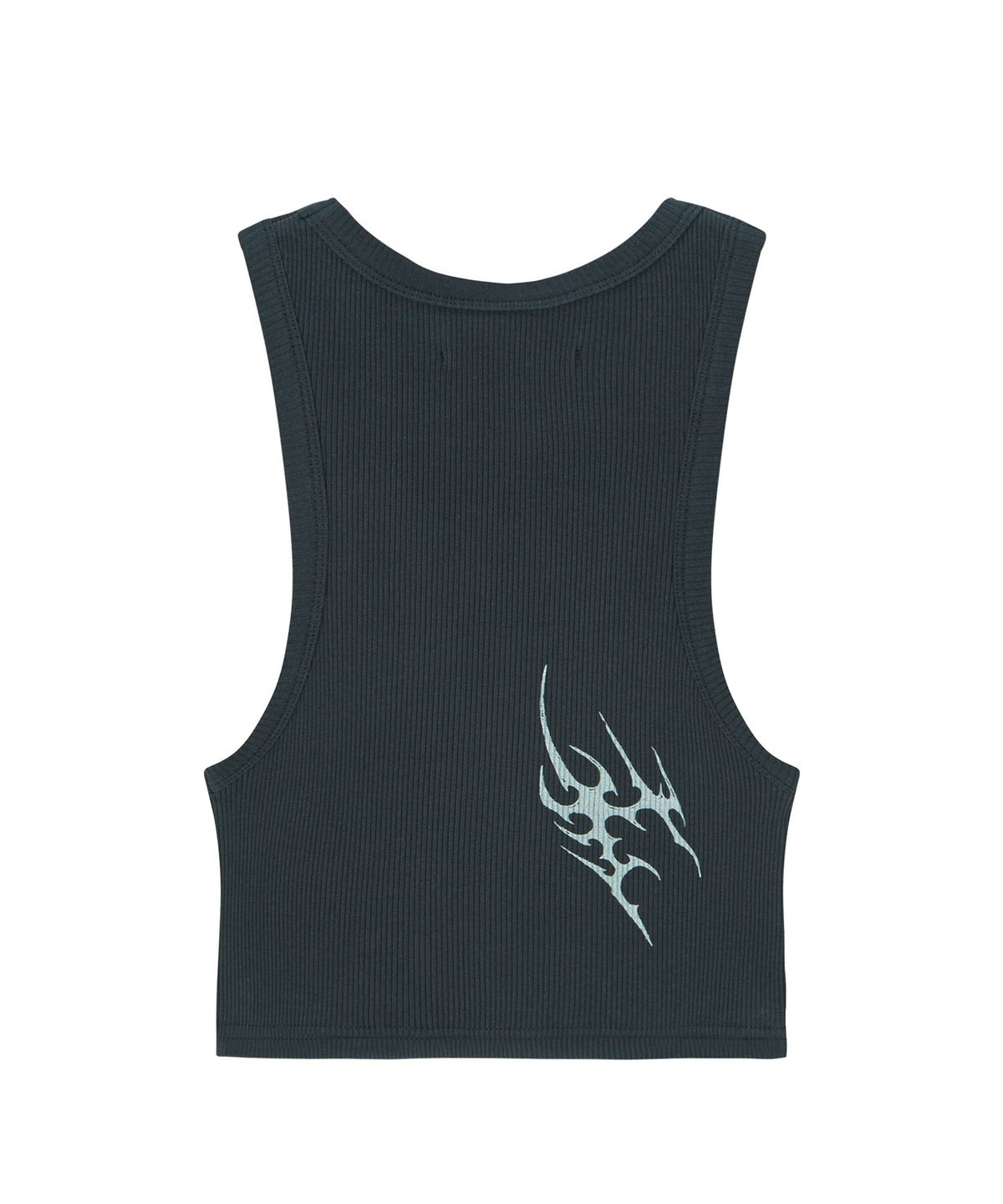 인세인개러지(INSANEGARAGE) INSANE WOMEN GRAPHIC CROP SLEEVELESS_BLACK