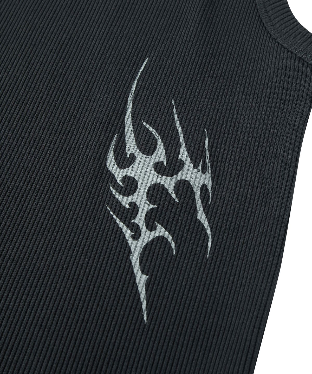 인세인개러지(INSANEGARAGE) INSANE WOMEN GRAPHIC CROP SLEEVELESS_BLACK