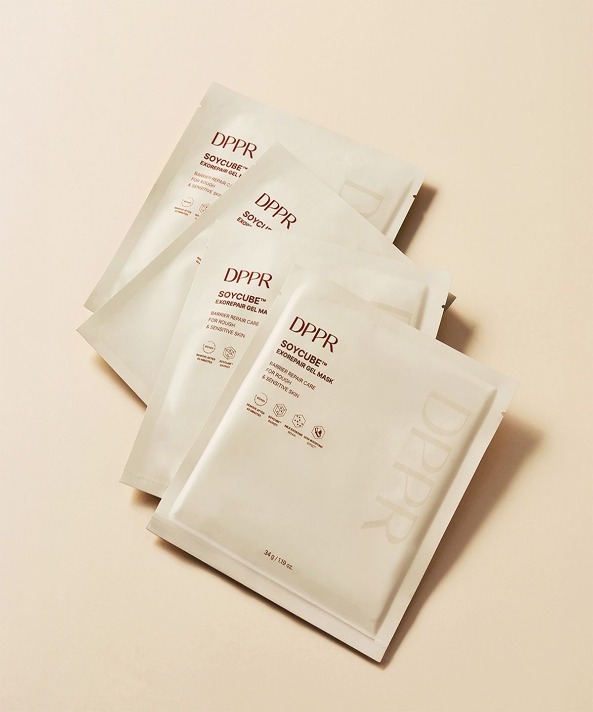디퍼(DPPR) [소이충전 SET] 소이큐브 엑소리페어 두유 겔 마스크 4매입 3EA