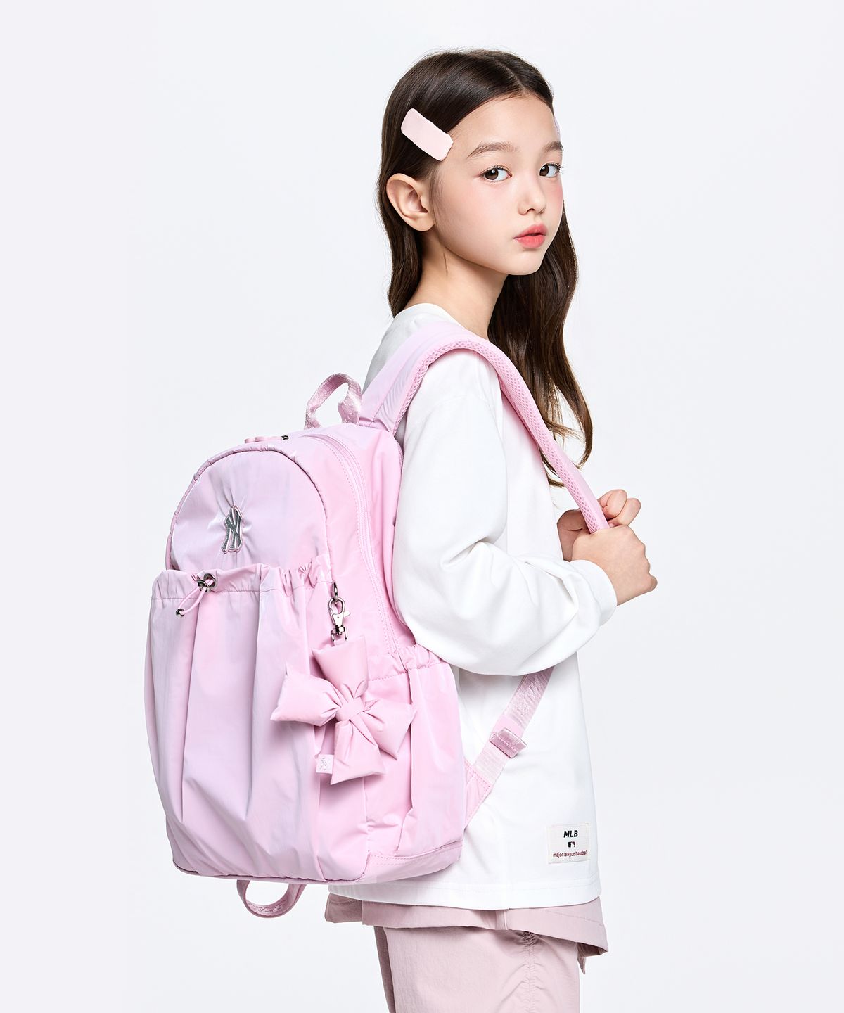 엠엘비 키즈(MLB KIDS) 글로시 스트링 백팩 NY (L.Pink)
