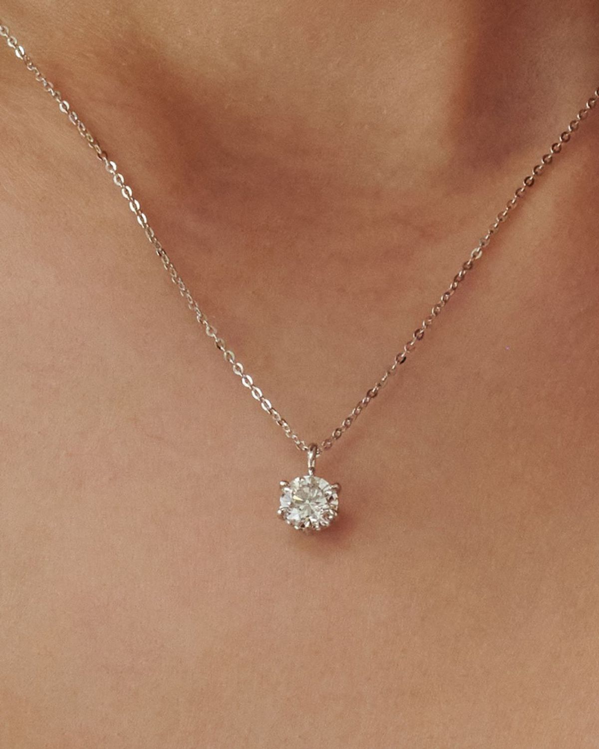 러비앤비(LOVEENB) [14K gold]  1캐럿 랩다이아몬드 목걸이