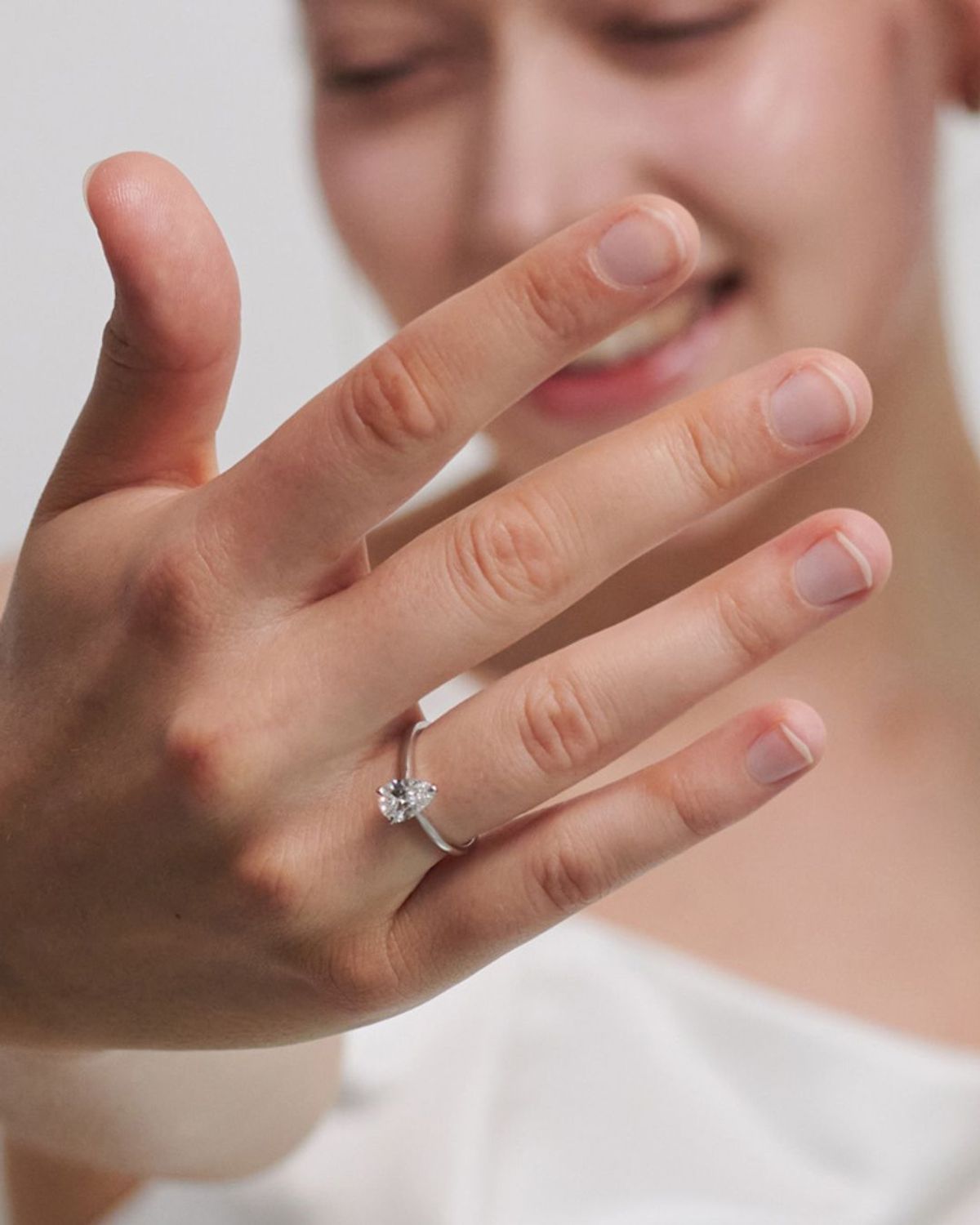 러비앤비(LOVEENB) [14K gold] 페어 1캐럿 랩다이아몬드 프로포즈 반지