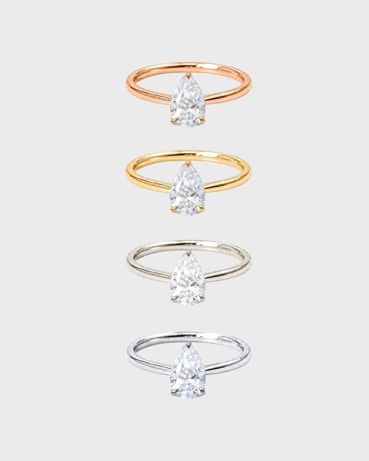 러비앤비(LOVEENB) [14K gold] 페어 1캐럿 랩다이아몬드 프로포즈 반지