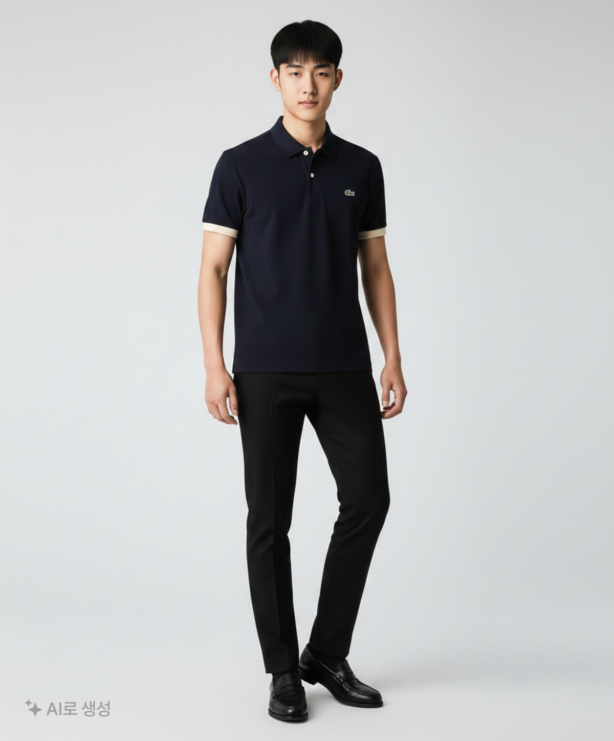 라코스테(LACOSTE) 남성 BBR 컬러블록 RIB 반팔 폴로티 PH896E-52G 166 5