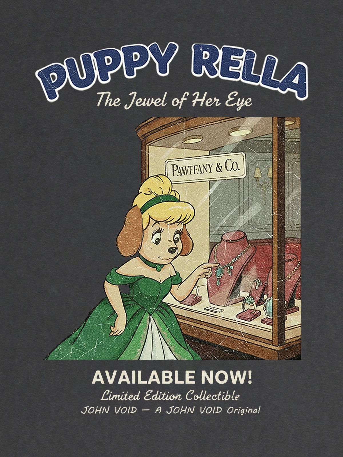 세이브어독(SAVE A DOG) PUPPYRELLA JEWEL PIGMENT HALF-SLEEVE T-SHIRT (SIZE ~5XL)