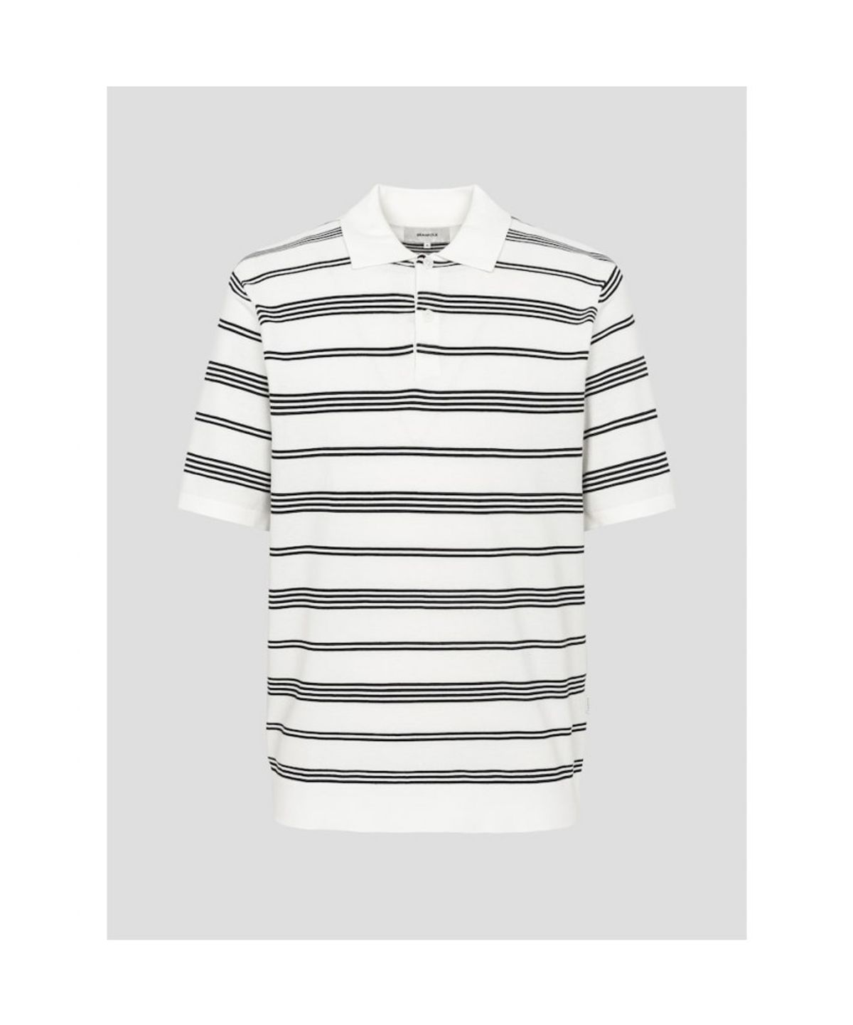 빈폴 멘(BEANPOLE MEN) 스트라이프 칼라넥 니트  아이보리