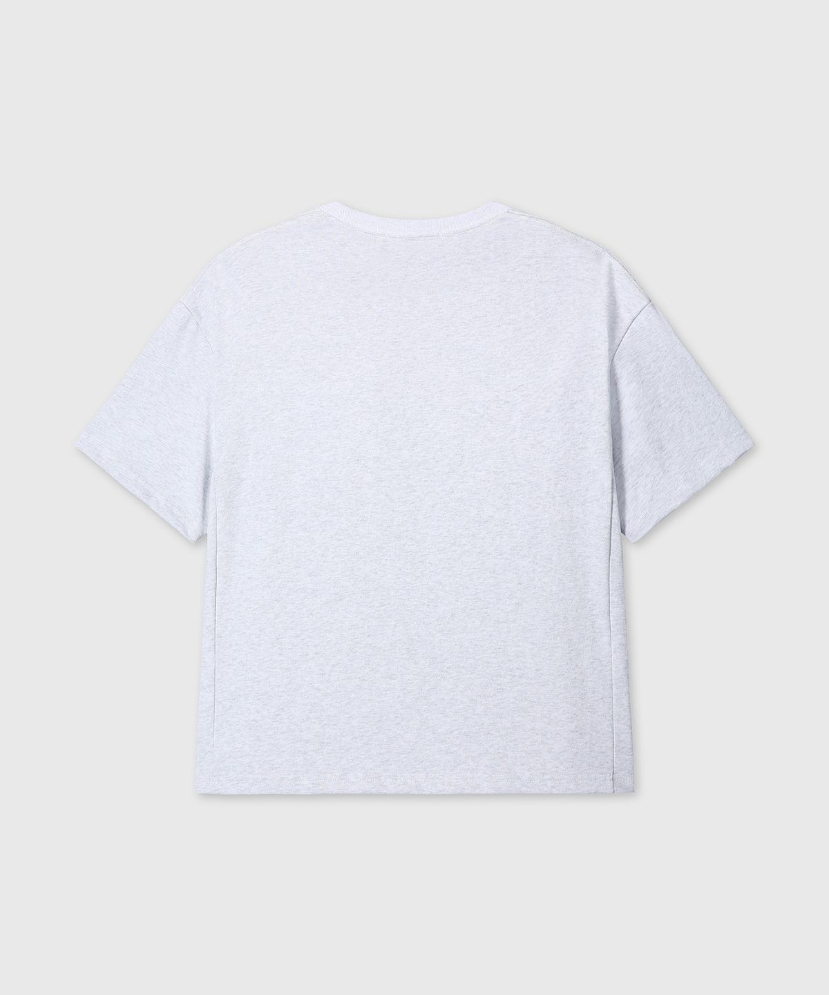 다이브인(DIVEIN) UNIFORM CROP T-SHIRTS (WHITE MELANGE)
