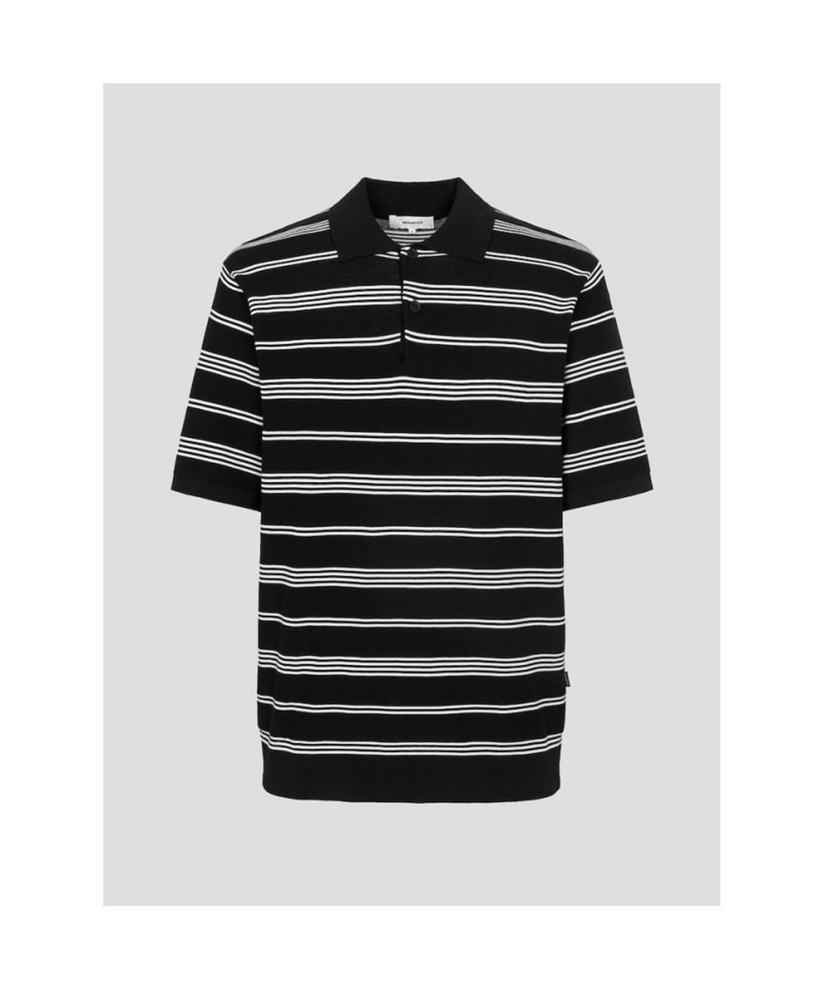 빈폴 멘(BEANPOLE MEN) 스트라이프 칼라넥 니트  블랙