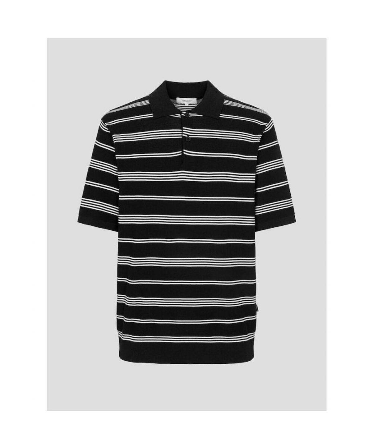 빈폴 멘(BEANPOLE MEN) 스트라이프 칼라넥 니트  블랙