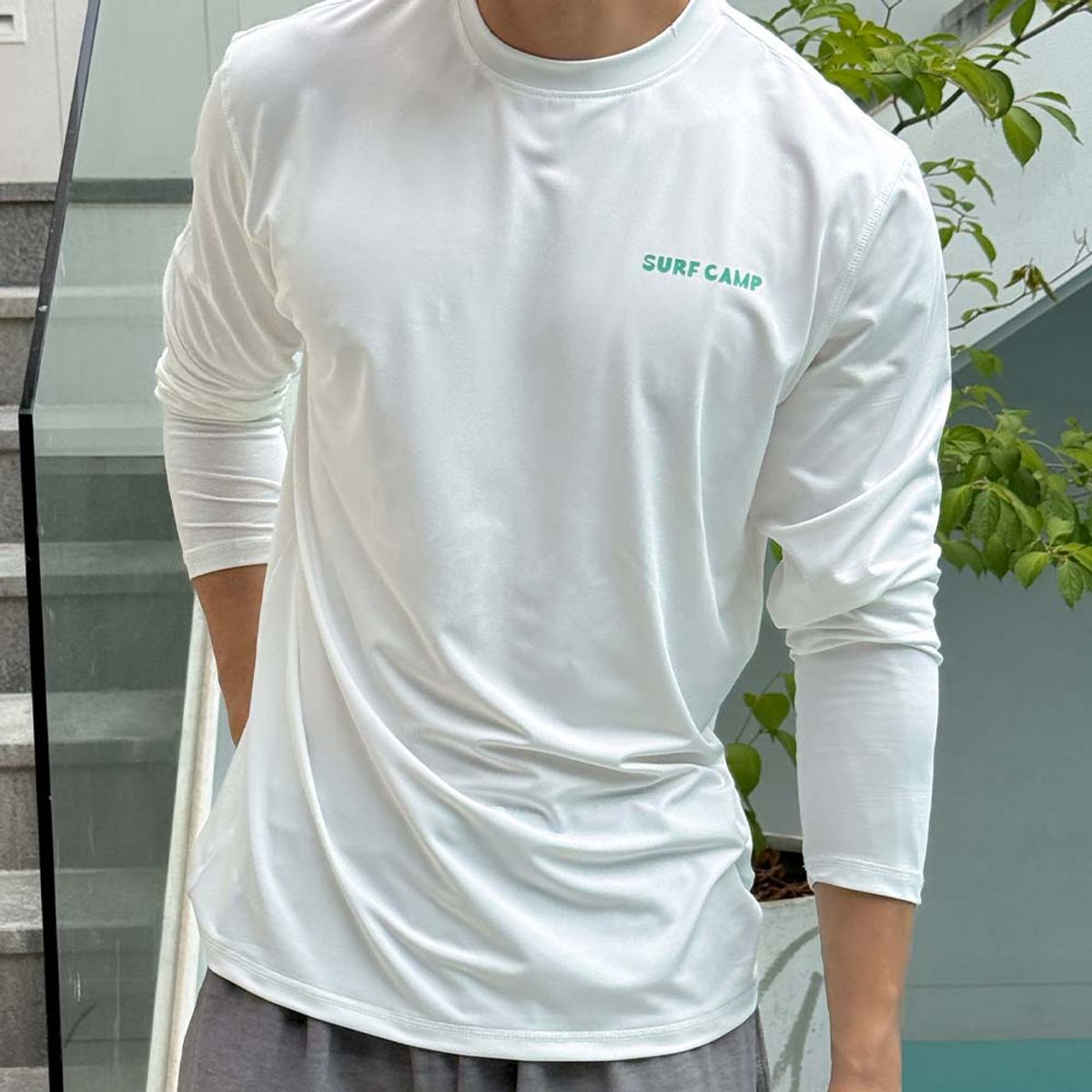 바이모노(BYMONO) [빅사이즈 XL-6XL] 모노 워터풀 말리부 빅사이즈 래쉬가드 긴팔티