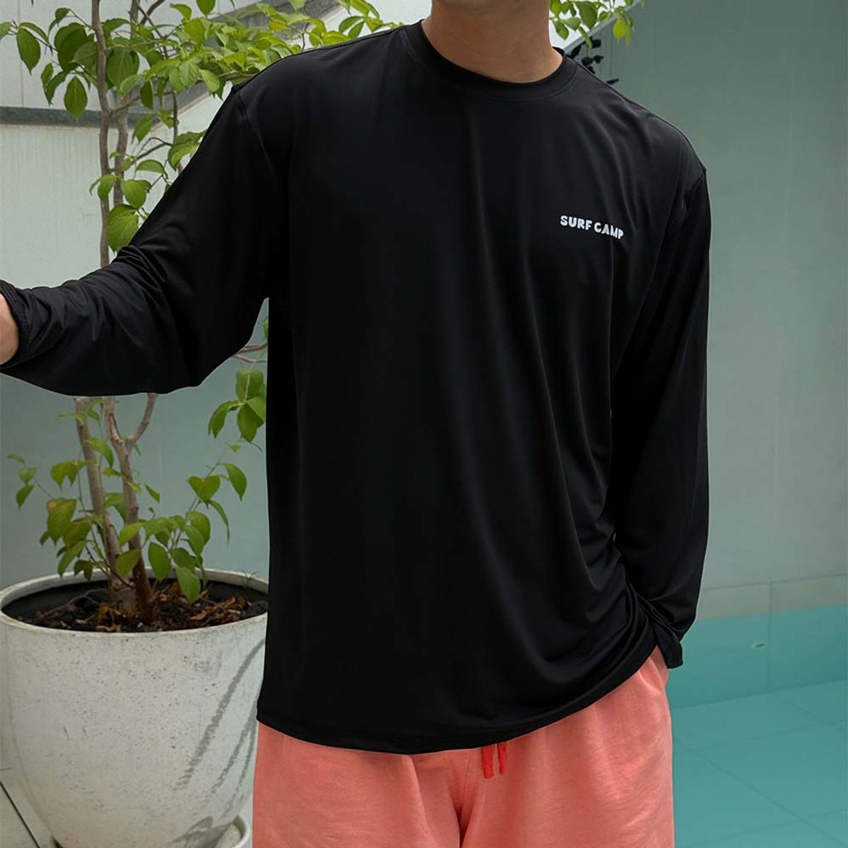 바이모노(BYMONO) [빅사이즈 XL-6XL] 모노 워터풀 말리부 빅사이즈 래쉬가드 긴팔티