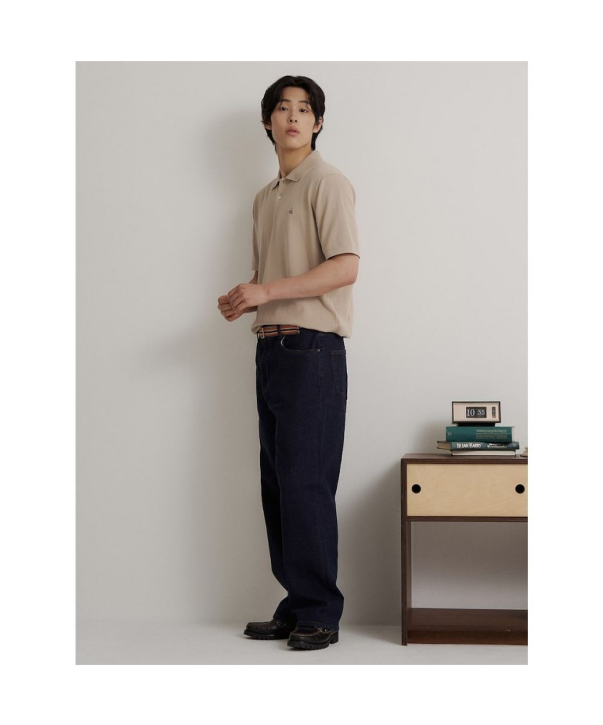 빈폴 멘(BEANPOLE MEN) [Essential] 이태리 코튼 칼라넥 니트  베이지