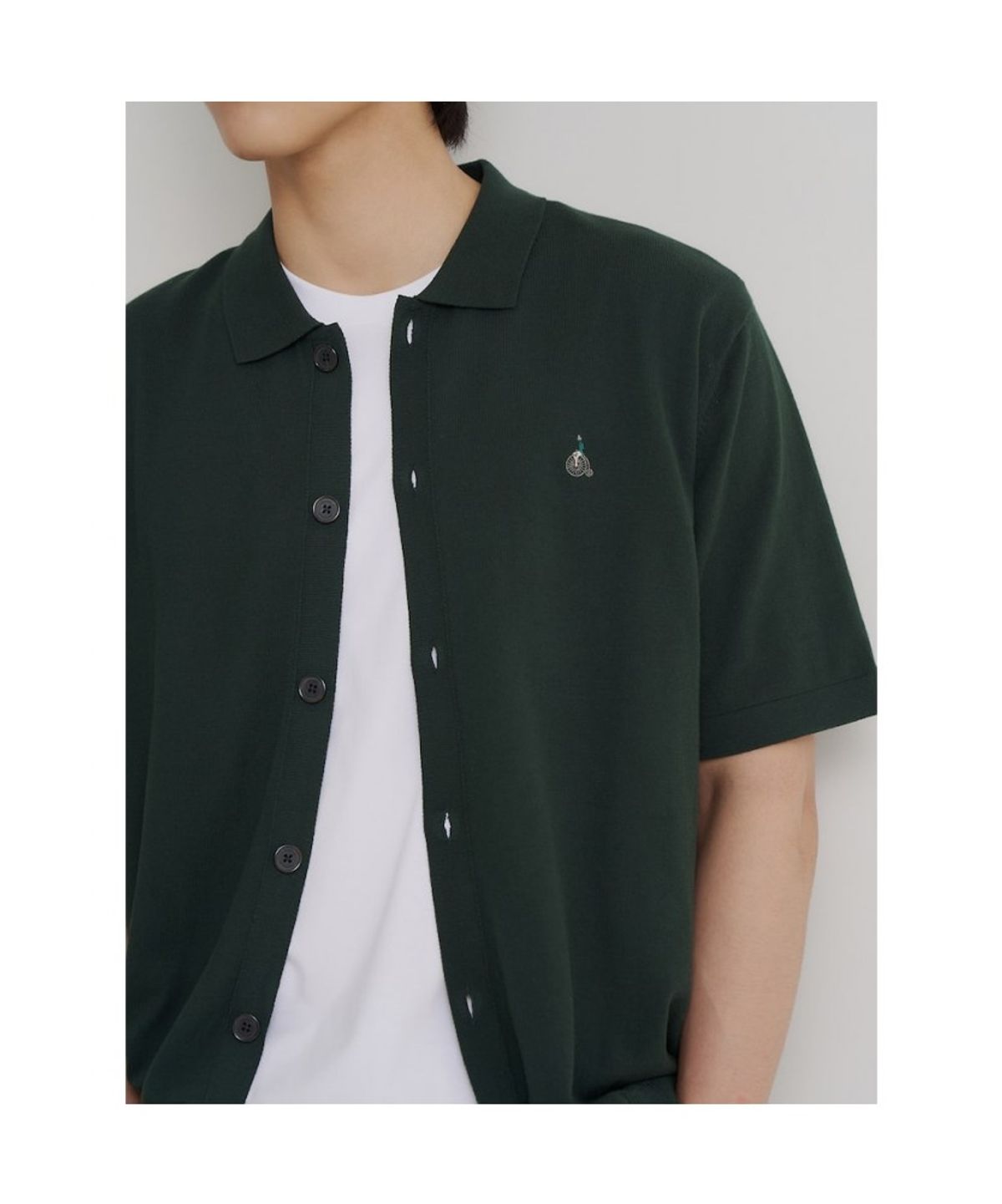 빈폴 멘(BEANPOLE MEN) 이태리 코튼 칼라넥 카디건  그린