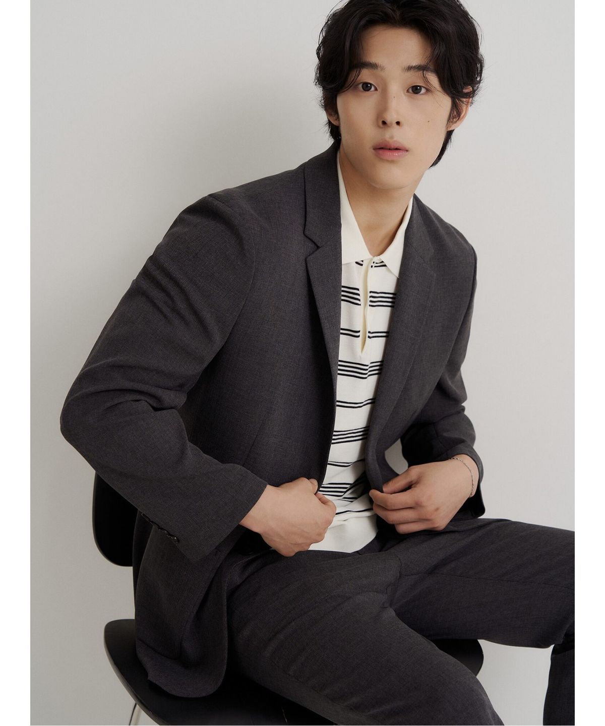 빈폴 멘(BEANPOLE MEN) 스트레치 셋업 재킷  애쉬