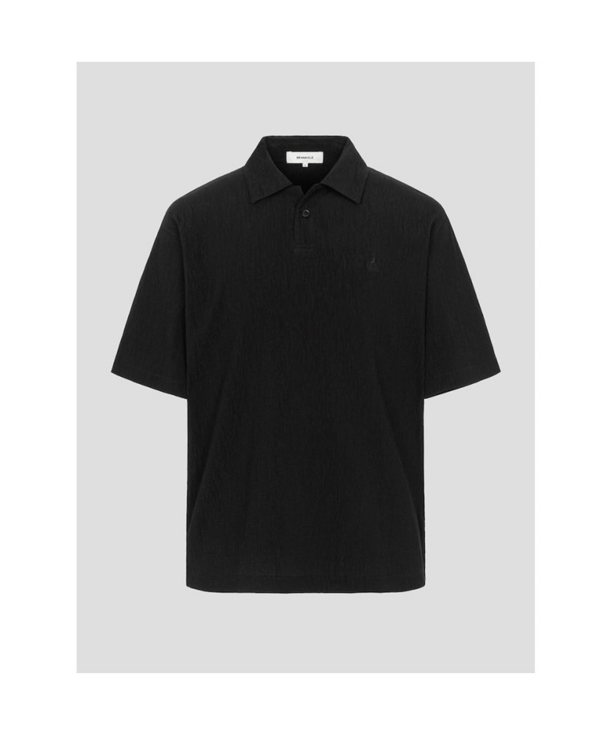 빈폴 멘(BEANPOLE MEN) 크레페 칼라넥 반소매 티셔츠  블랙