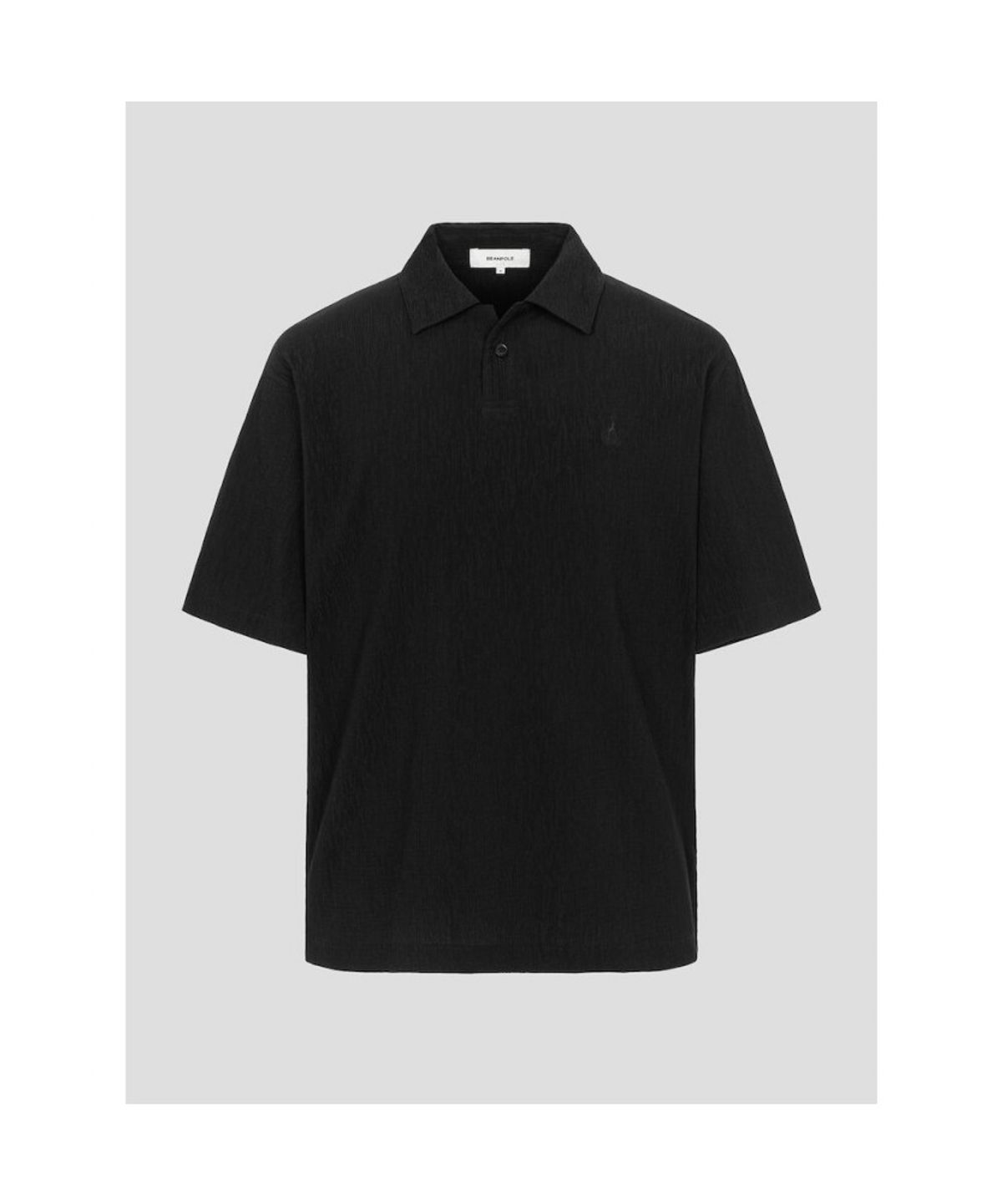 빈폴 멘(BEANPOLE MEN) 크레페 칼라넥 반소매 티셔츠  블랙