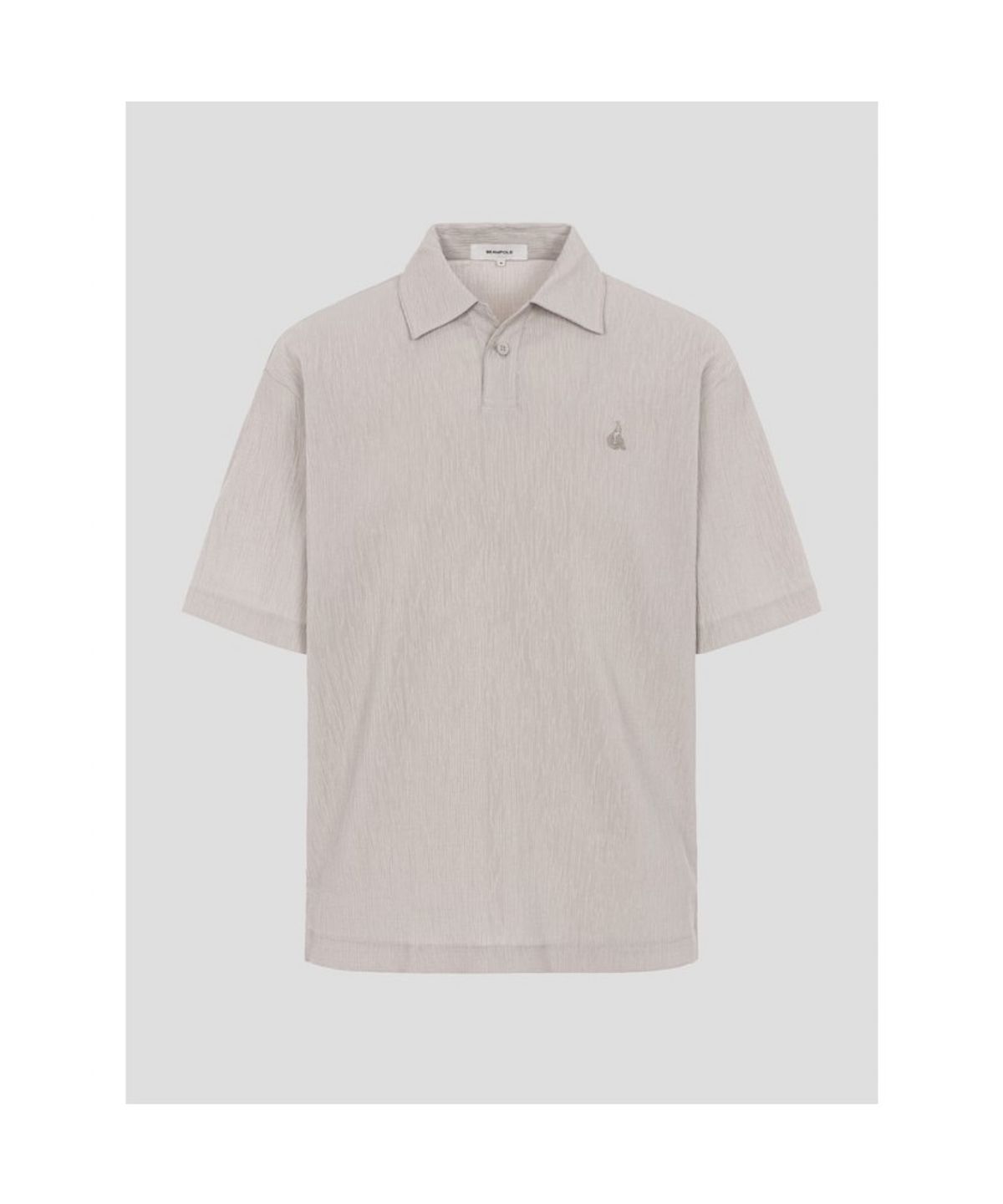 빈폴 멘(BEANPOLE MEN) 크레페 칼라넥 반소매 티셔츠  베이지