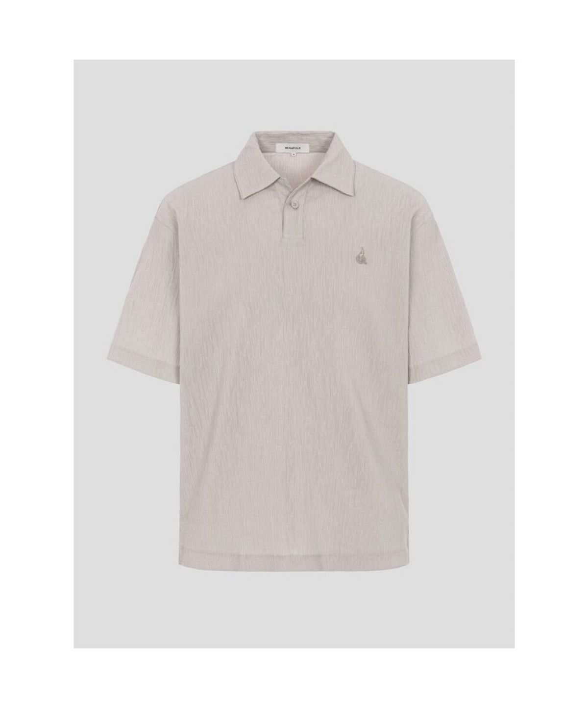 빈폴 멘(BEANPOLE MEN) 크레페 칼라넥 반소매 티셔츠  베이지